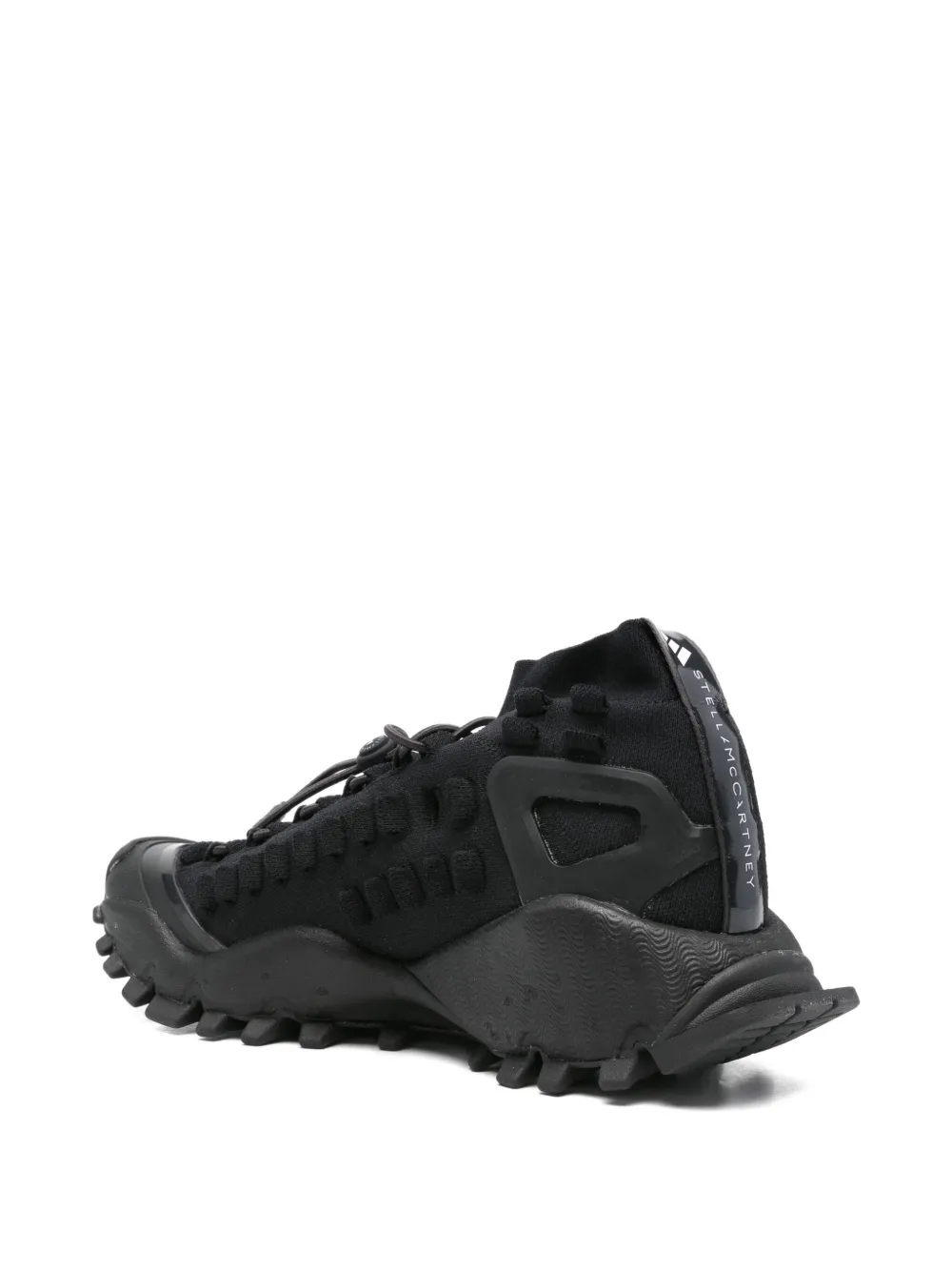 adidas by Stella McCartney ridged-sole lace-up sneakers Black