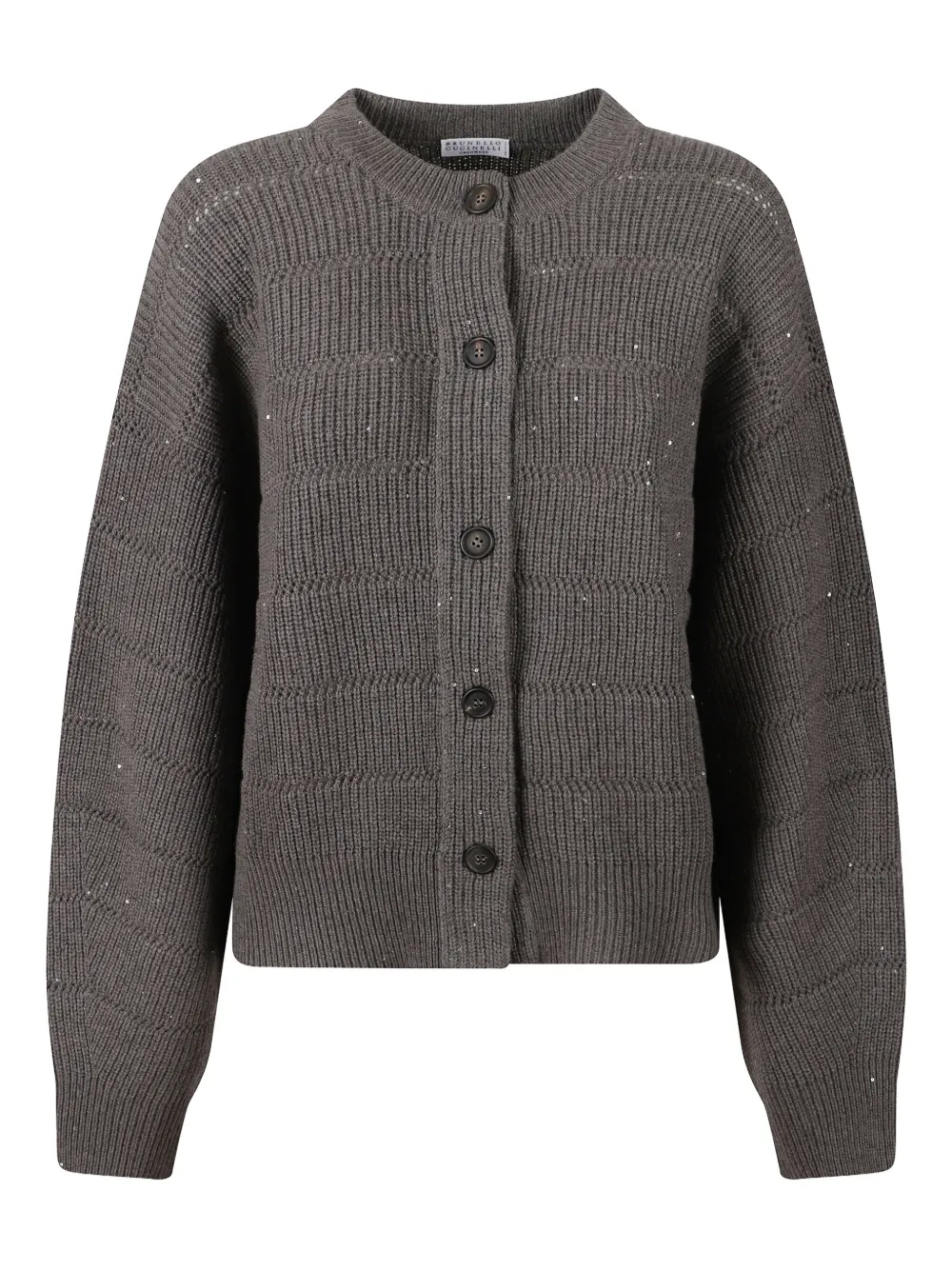 Brunello Cucinelli Sequin-embellished Cardigan In Gray