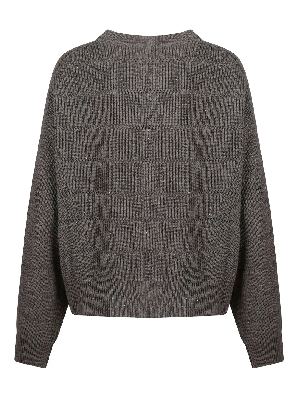 Brunello Cucinelli Sequin-embellished Cardigan In Gray