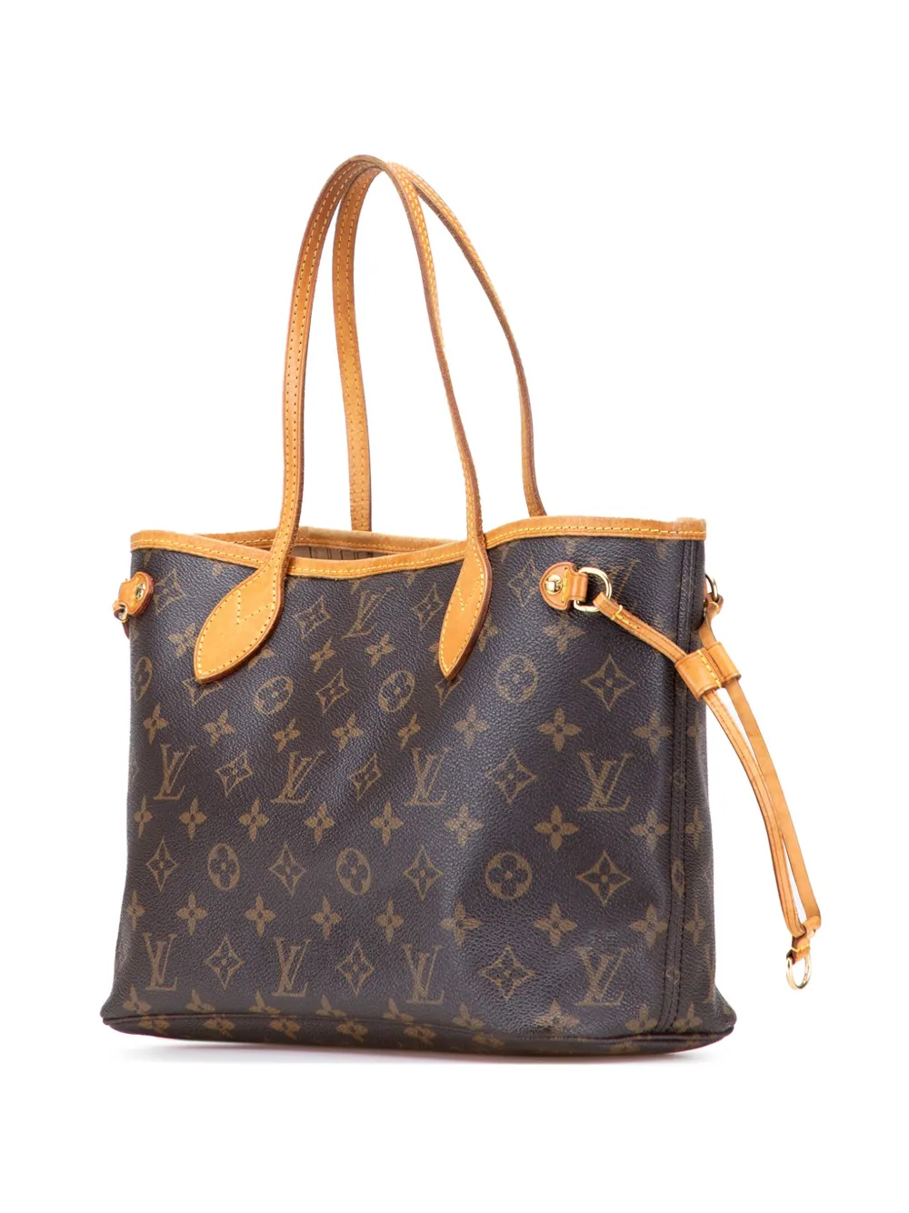Pre-owned Louis Vuitton 2007 Monogram Neverfull Pm Tote Bag In Brown