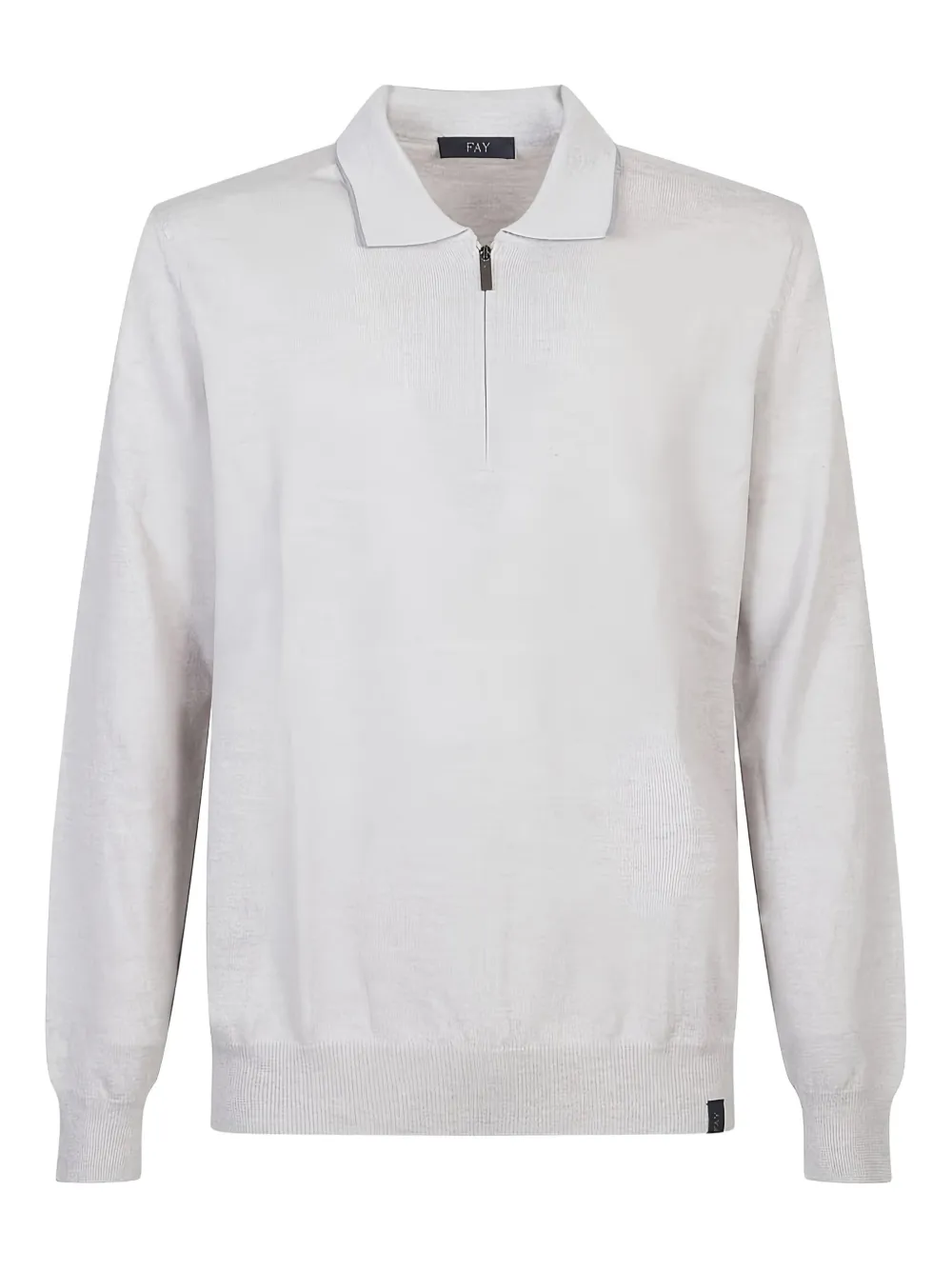 Fay Camisa polo com zíper na gola | Cinza | Image 1