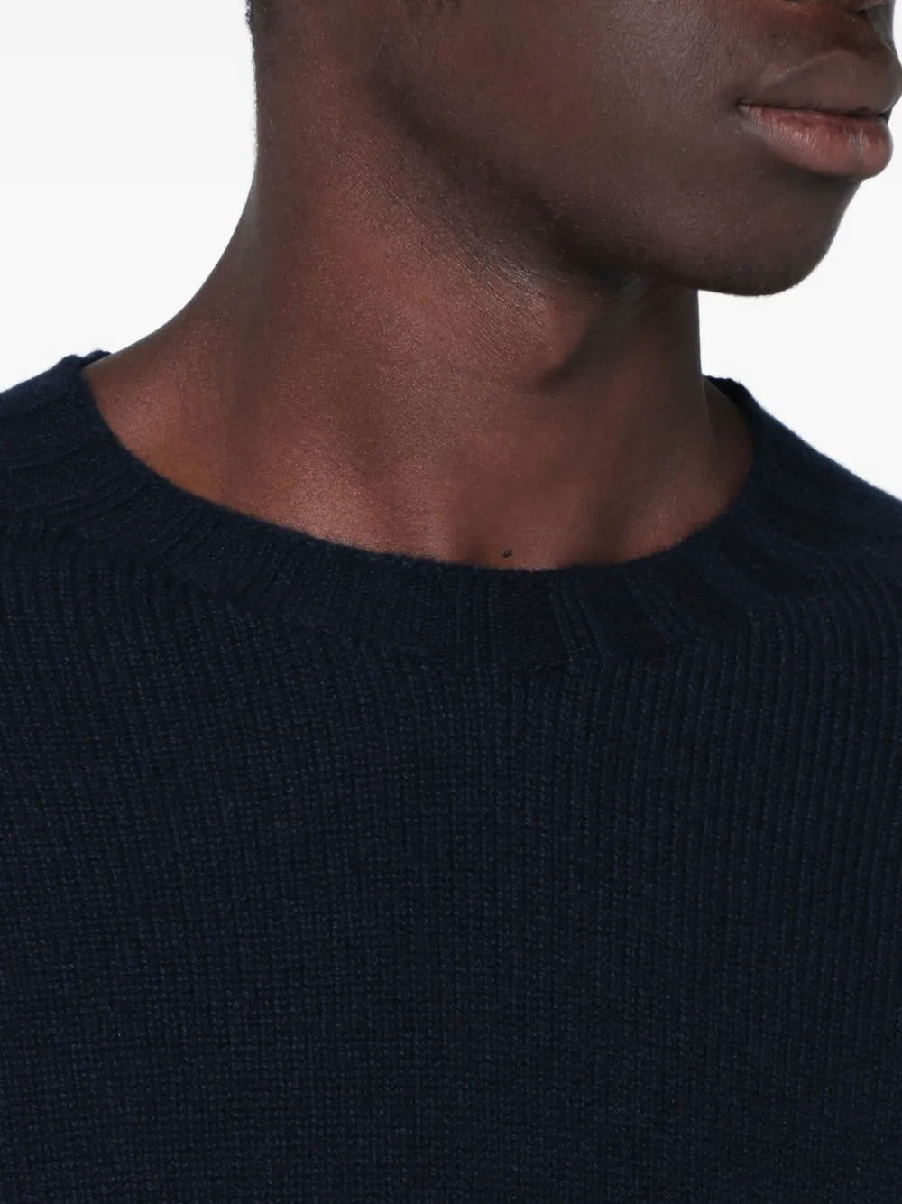 Tagliatore Gebreide trui met ronde hals Blauw