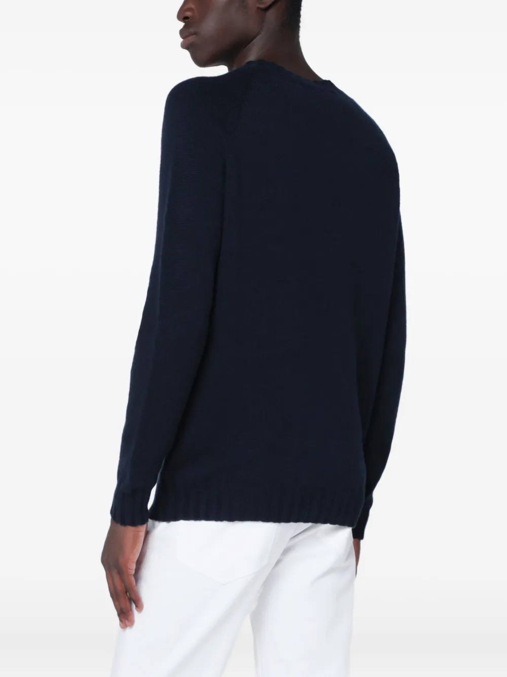 Tagliatore Gebreide trui met ronde hals Blauw