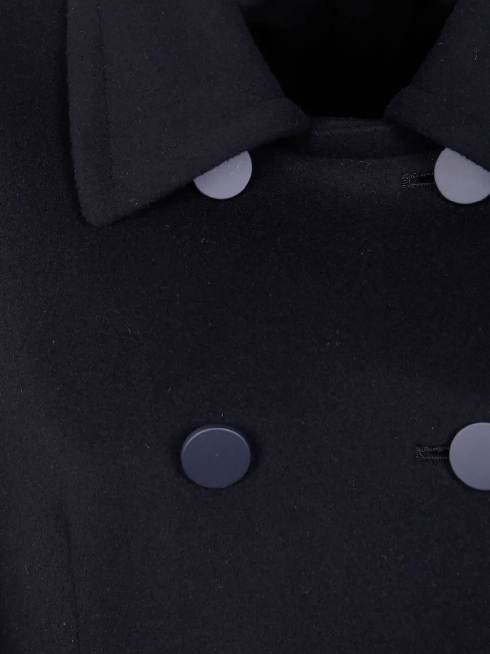 Tagliatore Hennie wollen jas met dubbele rij knopen Zwart