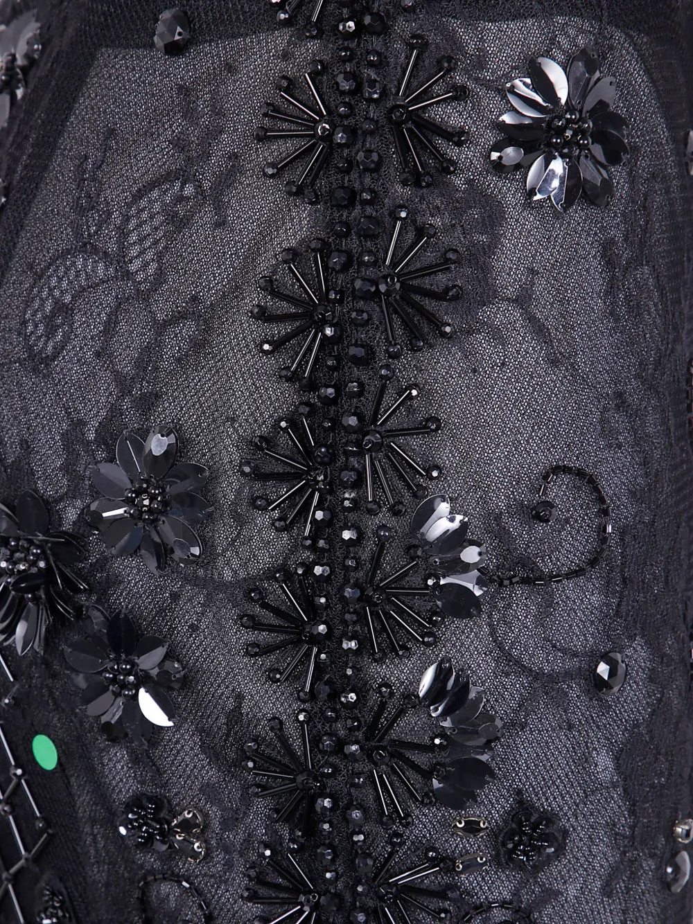 Semicouture Dulcina beaded lace midi skirt - Zwart