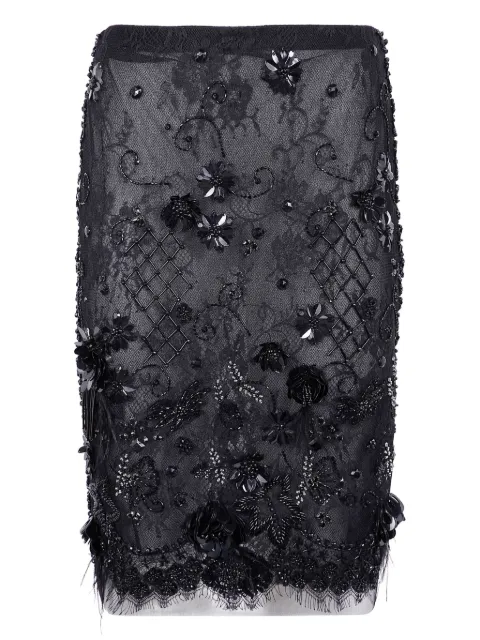 Semicouture Dulcina beaded lace midi skirt