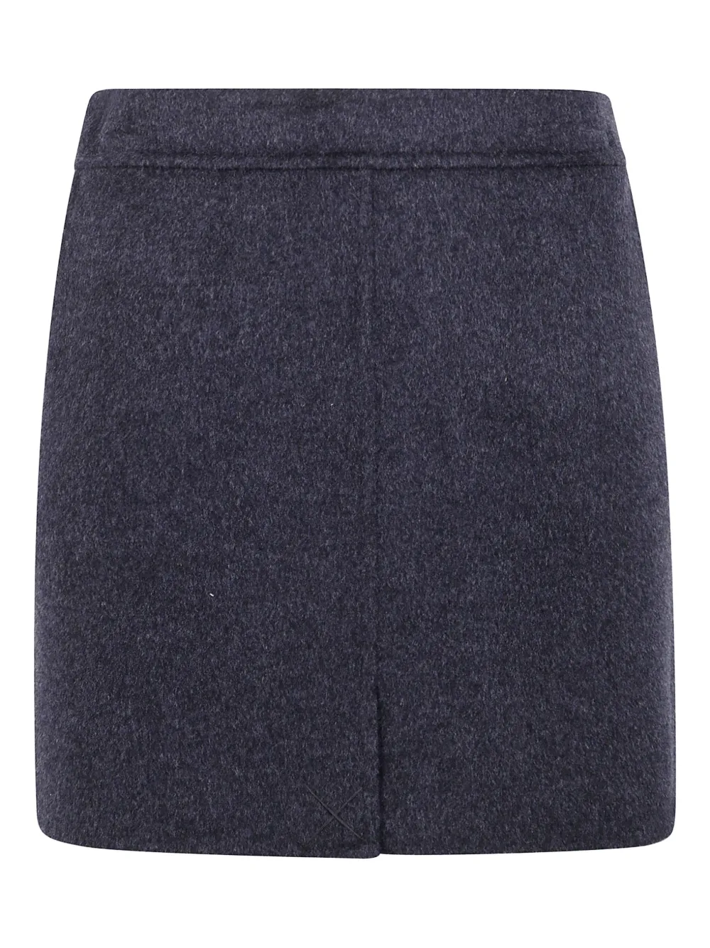 Semicouture Textured Fabric Short Skirt Ilaria In Gray