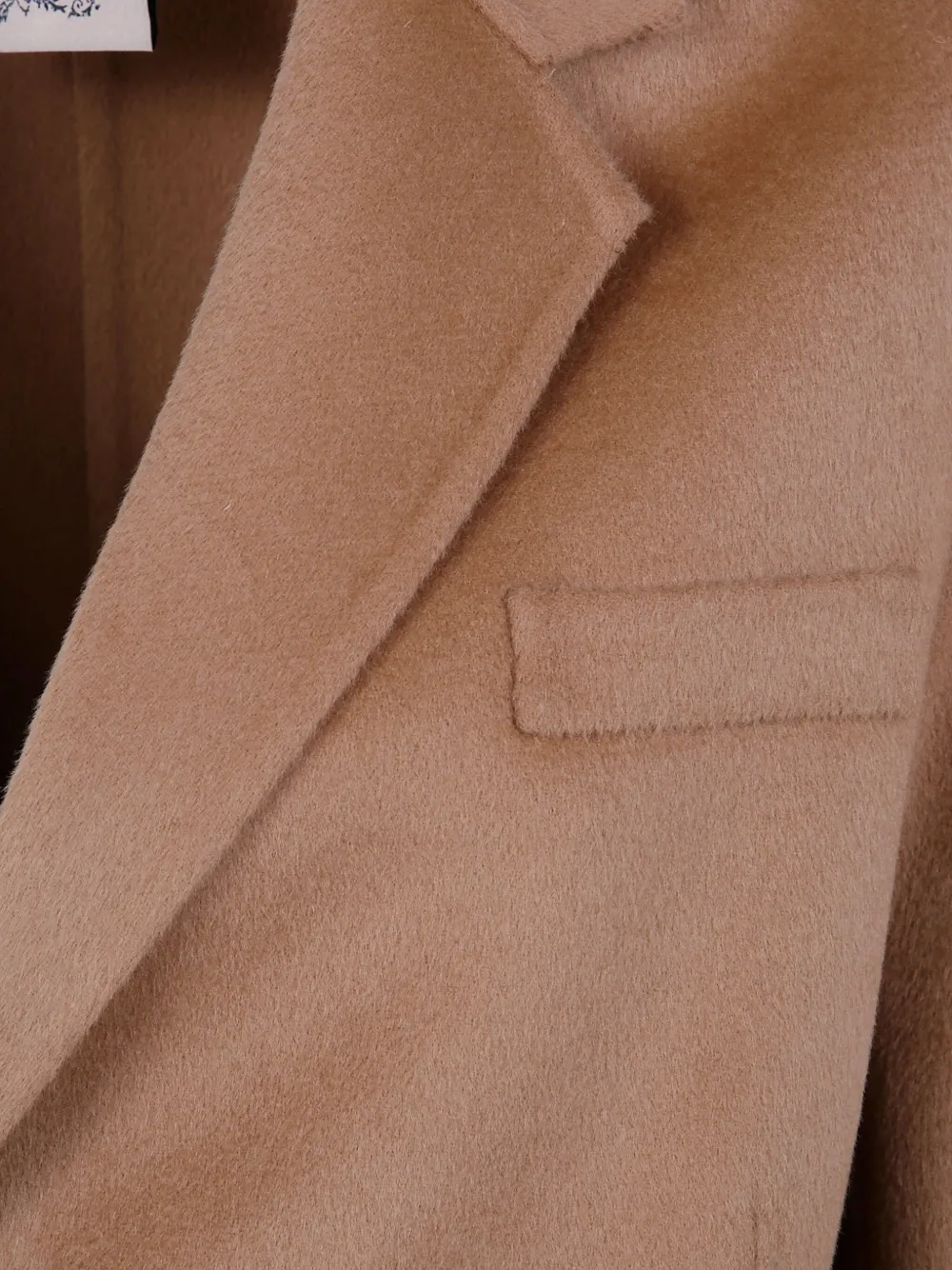 Semicouture Notched Lapel Single Breasted Flap Pocket Jacket In Brown