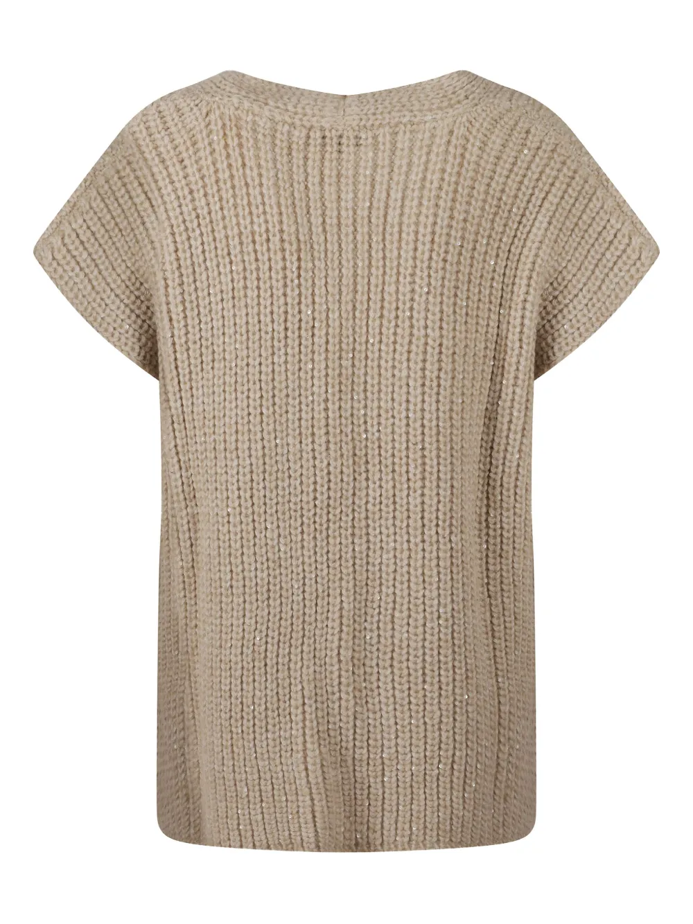 Fay Sequin-embellished Vest In Neutral