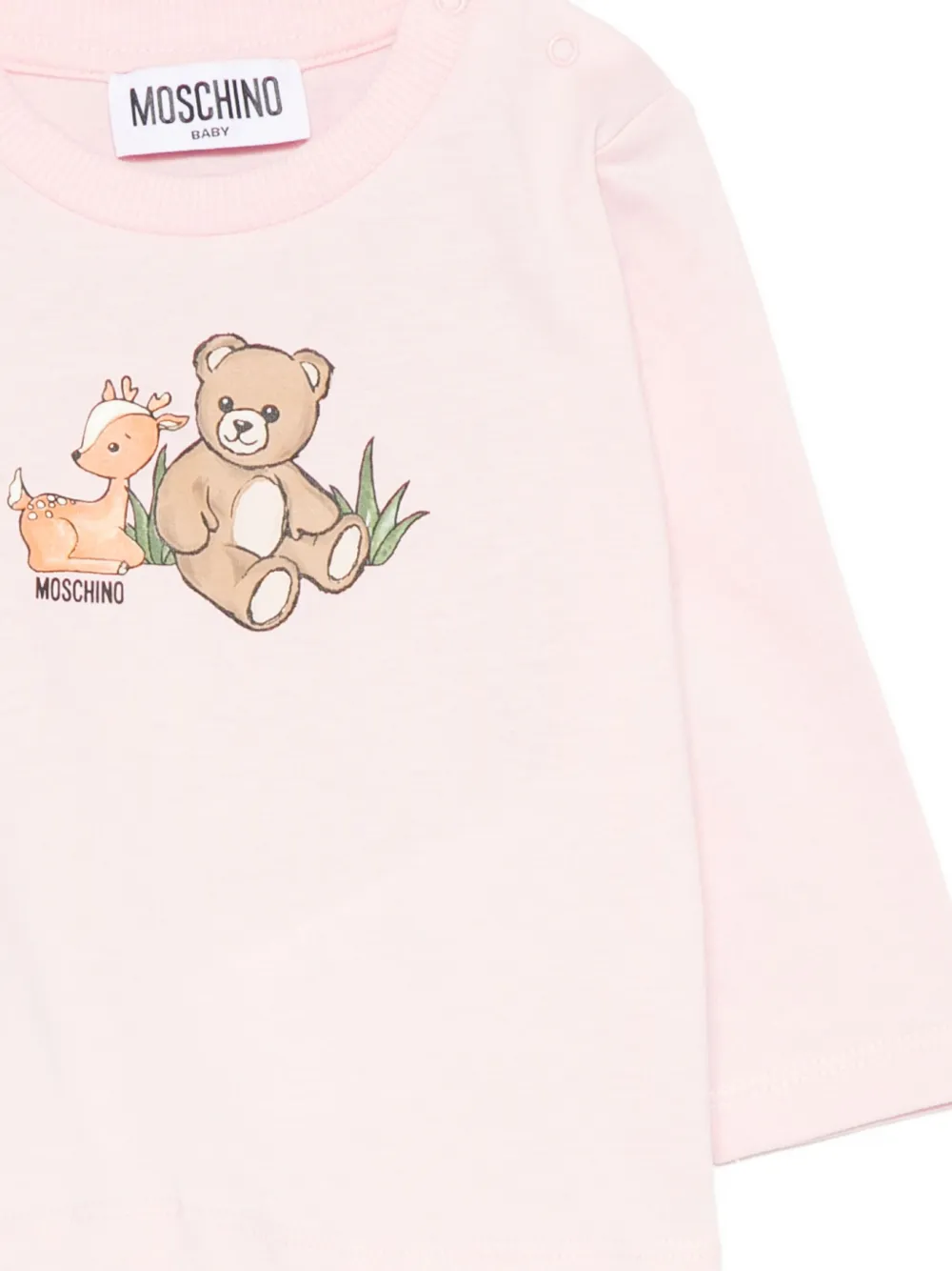 Moschino Kids T-shirt met print Roze