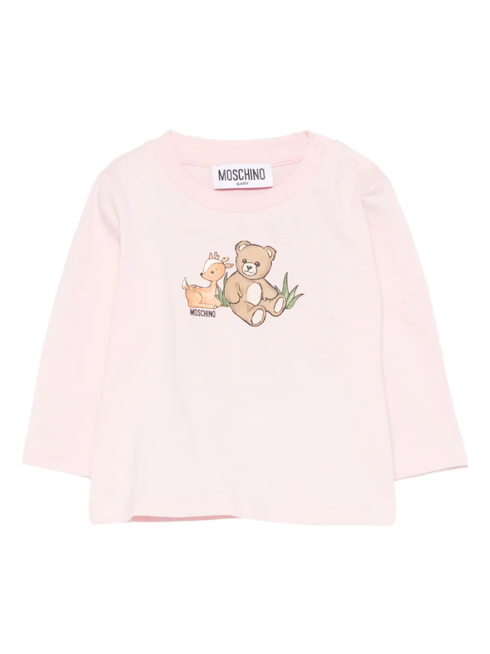 Moschino Kids T-shirt met print Roze