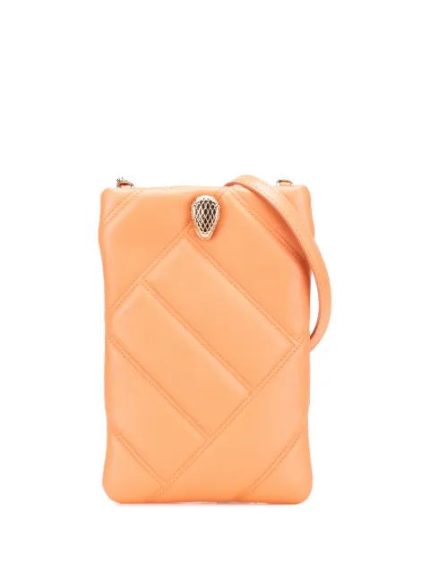Bvlgari Pre-Owned 2000-2025 Leather Serpenti Cabochon Phone Case crossbody bag