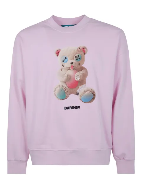 BARROW teddy-print cotton sweatshirt