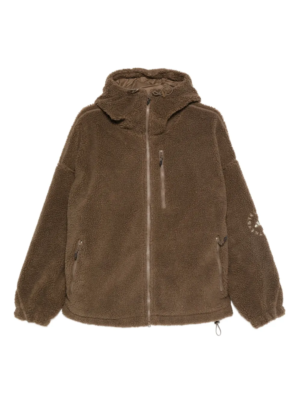 adidas by Stella McCartney hooded fleece jacket - ブラウン adidas by Stella McCartney hooded fleece jacket - ブラウン