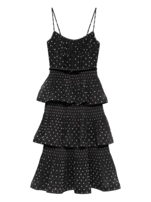ZIMMERMANN ジマーマン　シルク　リネン　ミニドレス ワンピース ZIMMERMANN リネン＆シルク混 ミニワンピース パネルデザイン