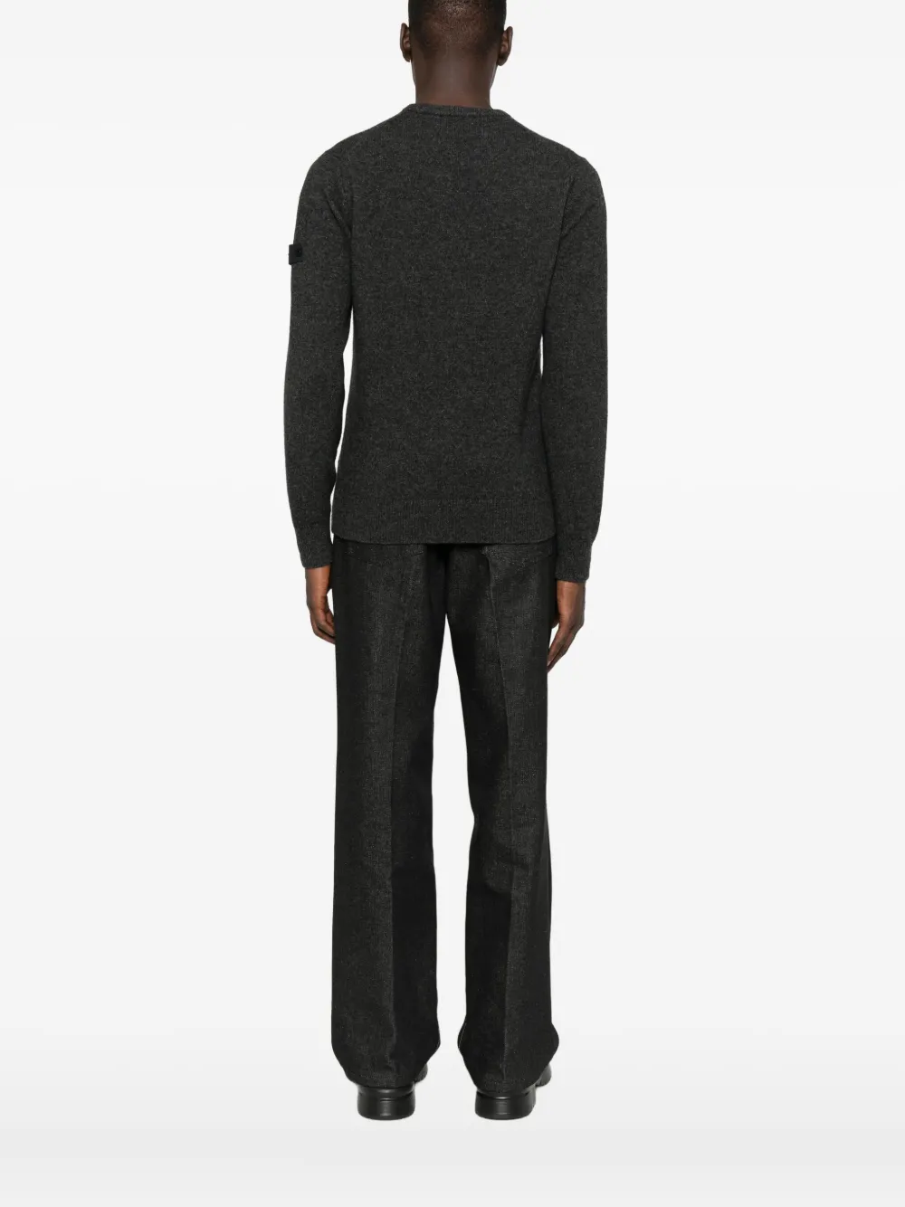 Peuterey patch-logo crew-neck sweater Grijs