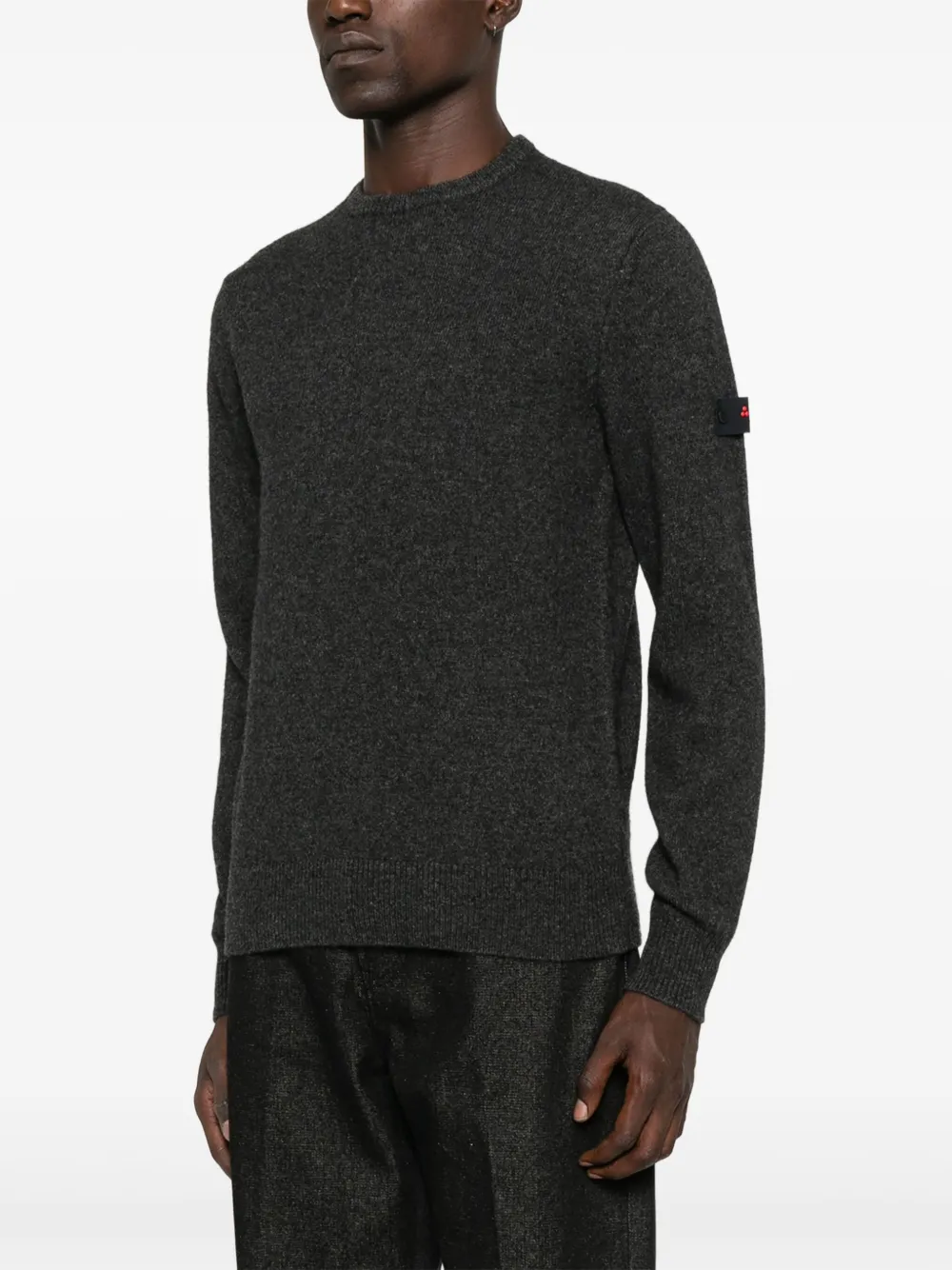 Patch-Logo Crew-Neck Sweater