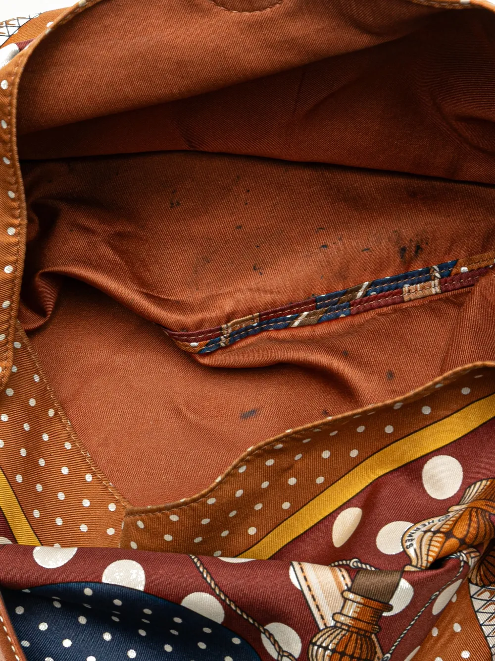 Pre-owned Hermes 2012 Clic Clac A Pois Silky City Pm Crossbody Bag In Brown