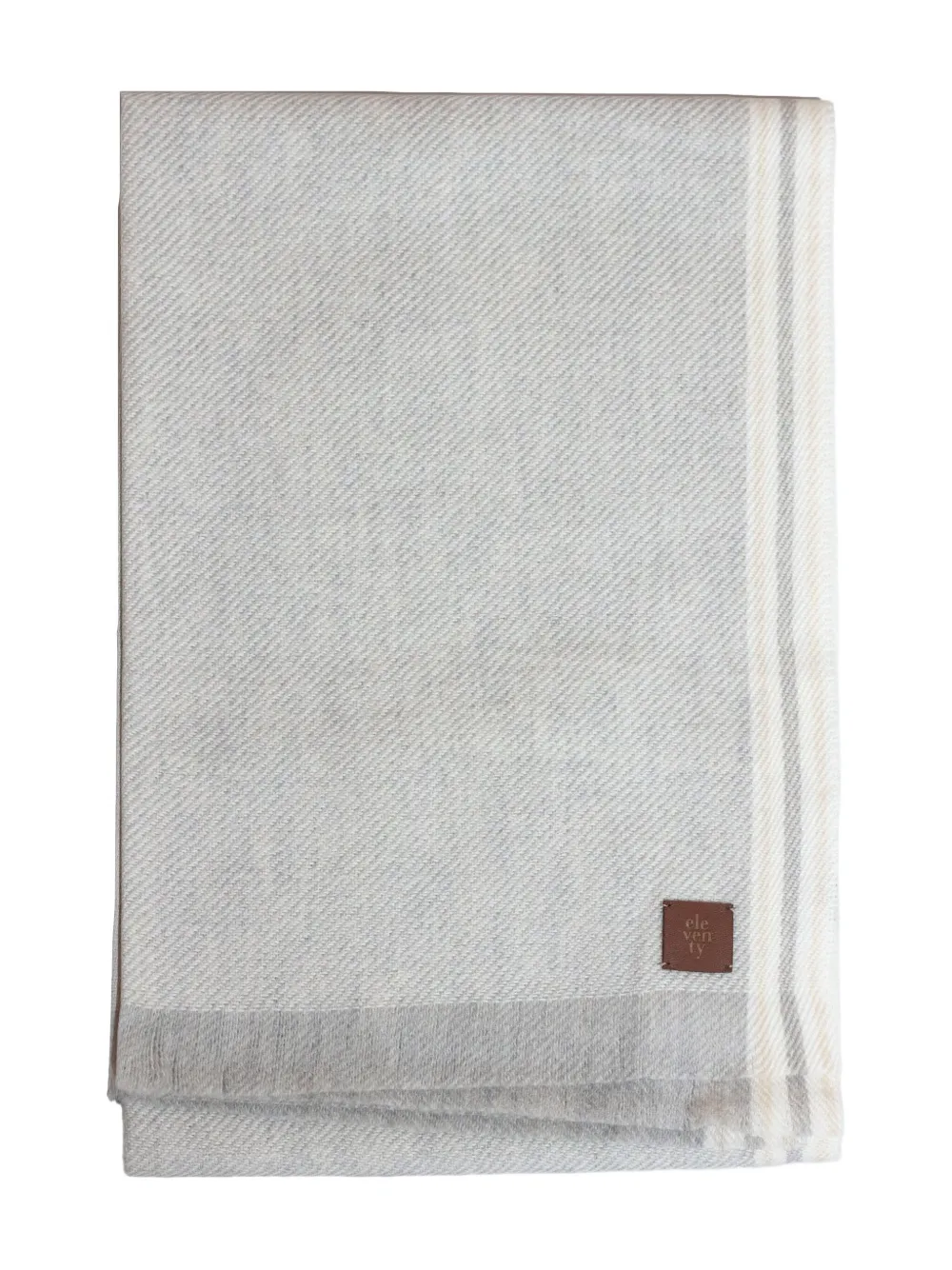 Eleventy Fringe Scarf In White