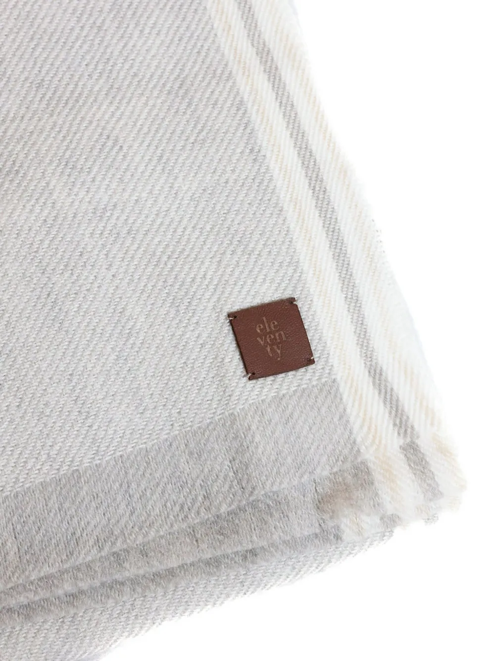 Eleventy fringe scarf - Wit