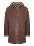 VOLFAGLI hooded shearling jacket - Brown