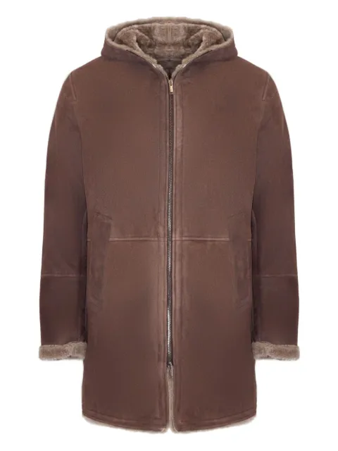 VOLFAGLI hooded shearling jacket