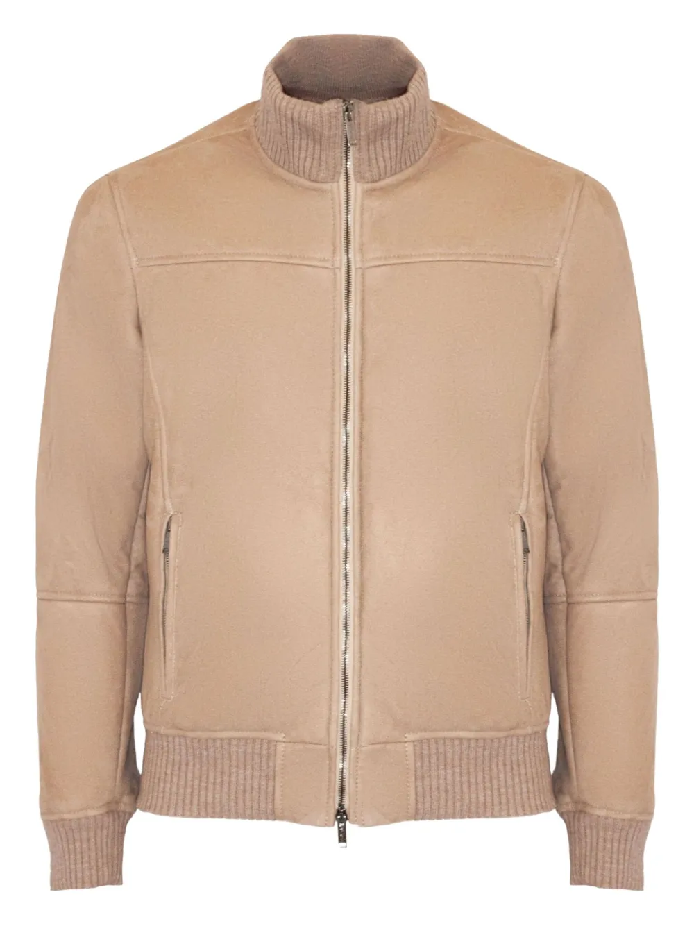 VOLFAGLI ribbed-trim zip-front jacket | Neutrals | Image 1