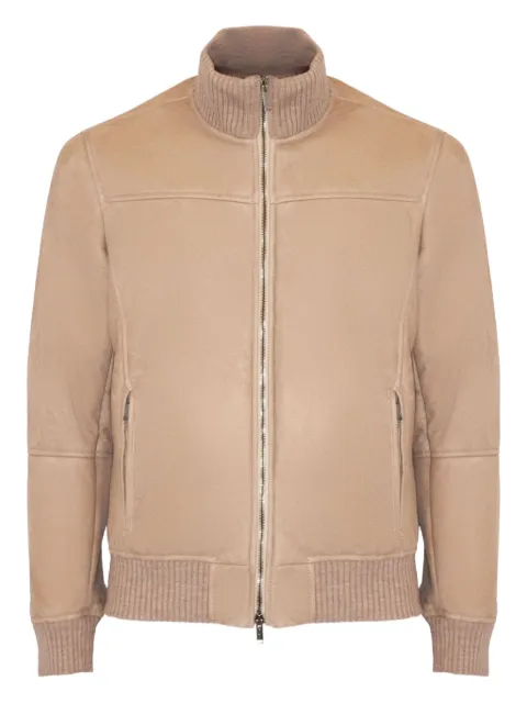 VOLFAGLI ribbed-trim zip-front jacket