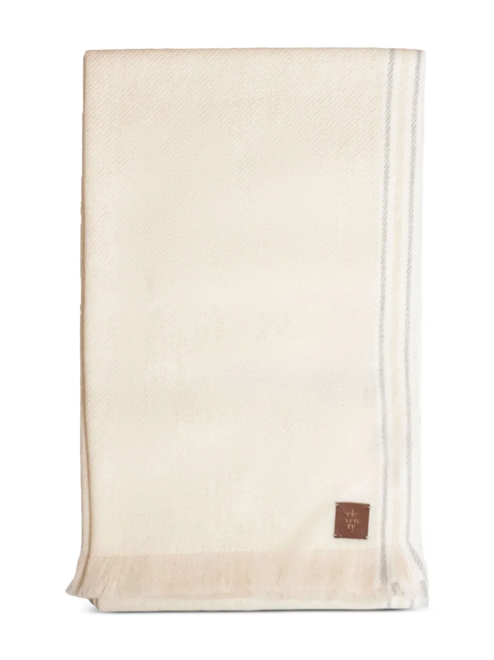 Eleventy fringe-trim wool-silk scarf | Neutrals | Image 1