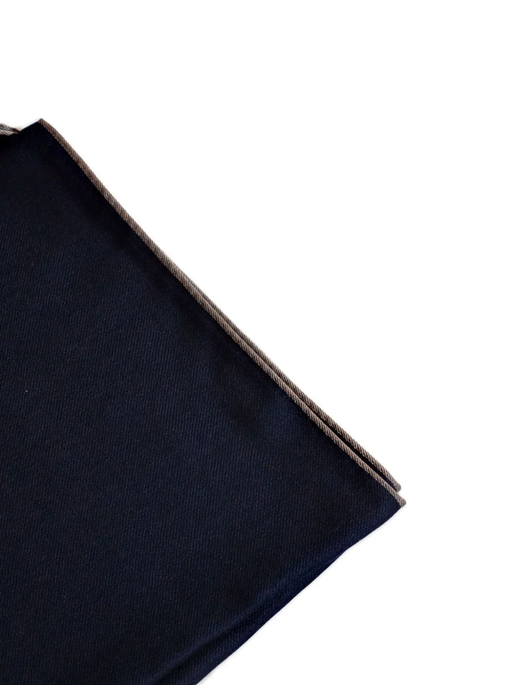 Eleventy Sjaal met franje afwerking en borduurwerk Blauw