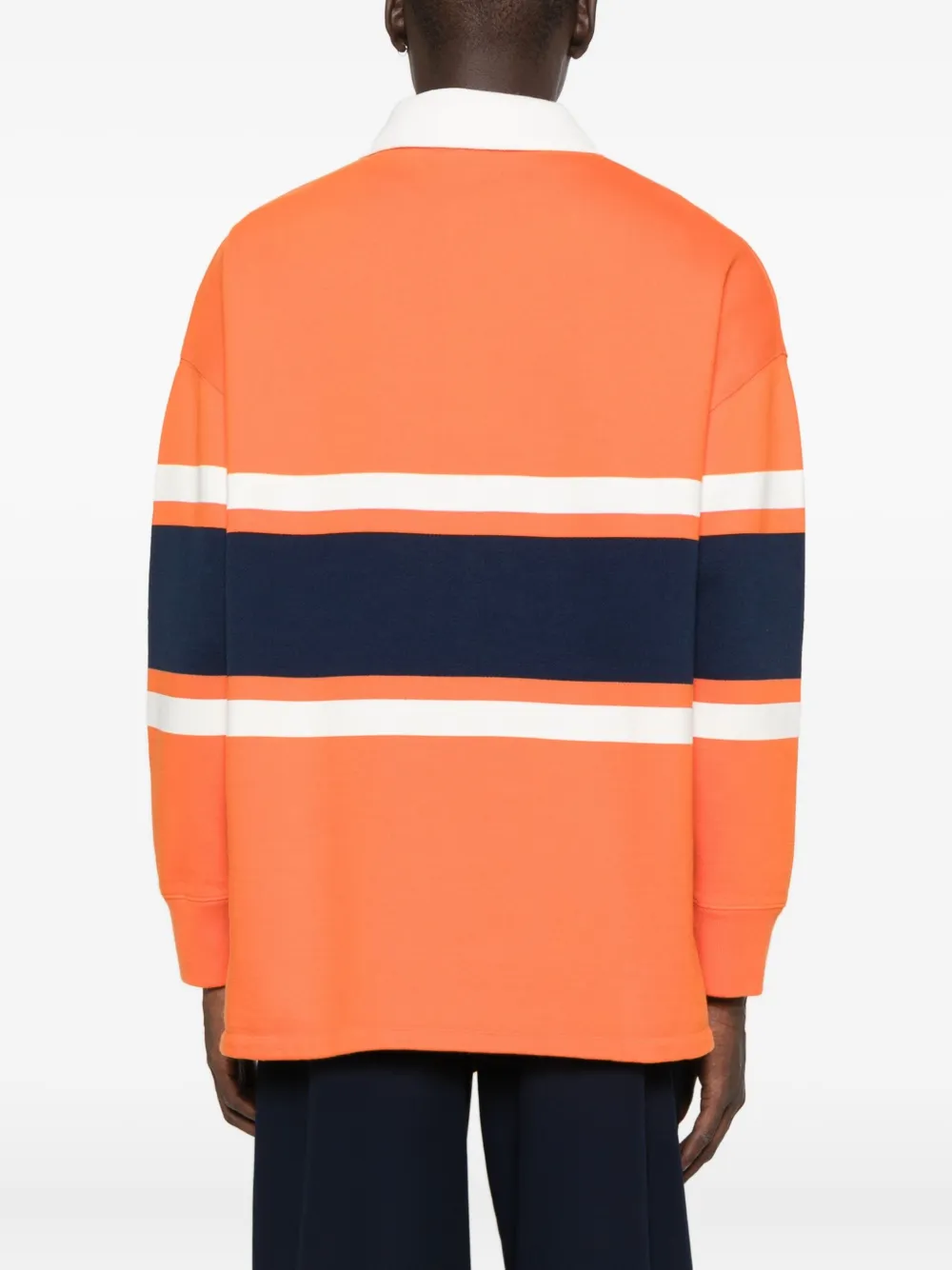 Loewe Embroidered Anagram Long-sleeved Polo T-shirt In Multi