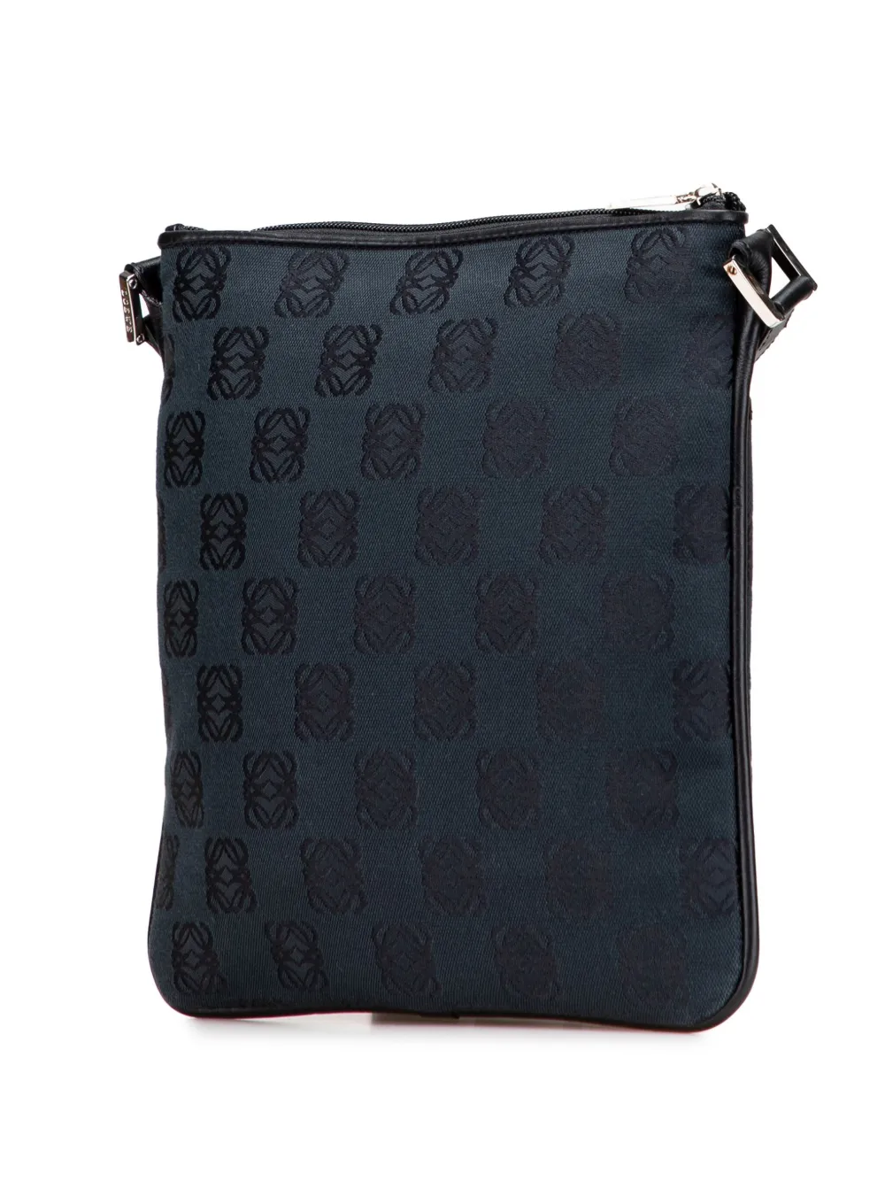 Pre-owned Loewe 2004 Anagram Canvas Crossbody Bag In Blue