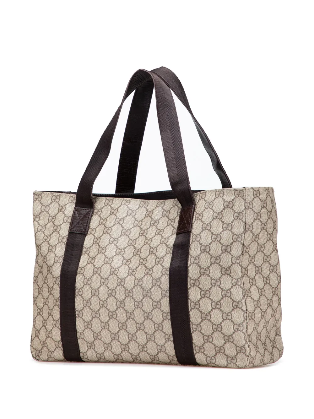 Pre-owned Gucci 2000-2015 Gg Supreme Tote Bag In Brown