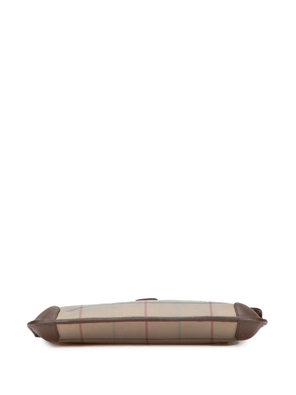 Pre-owned Burberry 20th Century Vintage Check Canvas Clutch Bag In Brown