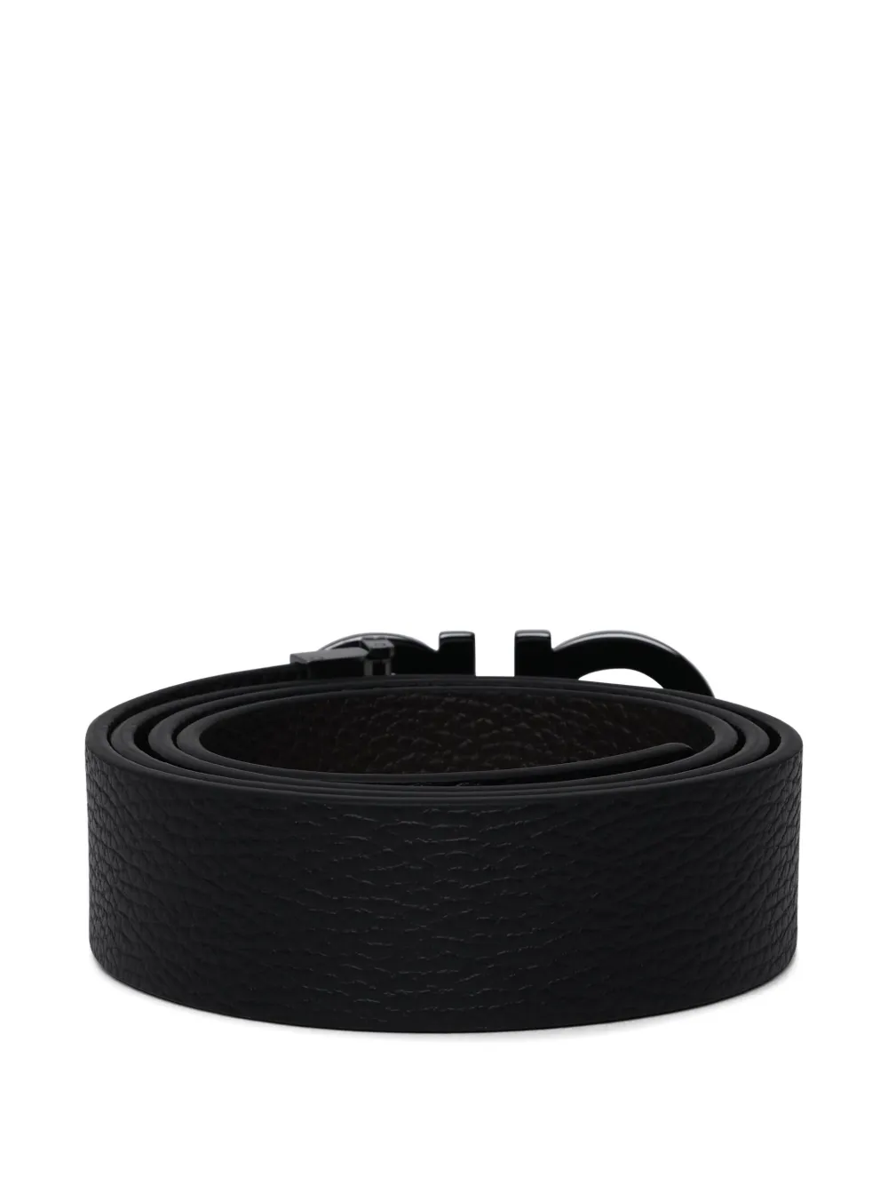 Ferragamo Riem met Gancini-gesp Zwart