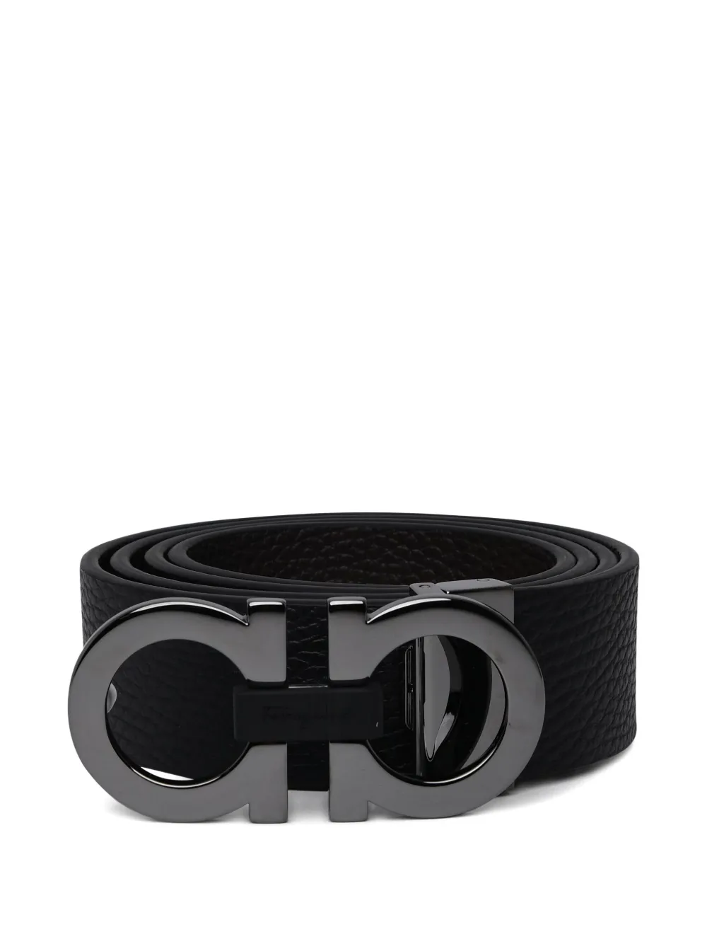 Ferragamo Riem met Gancini-gesp Zwart