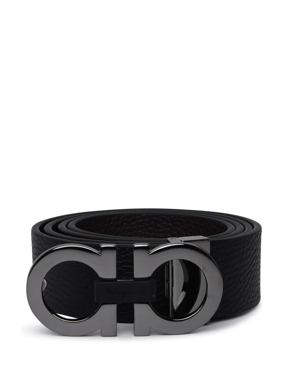 Ferragamo Riem met Gancini-gesp Zwart