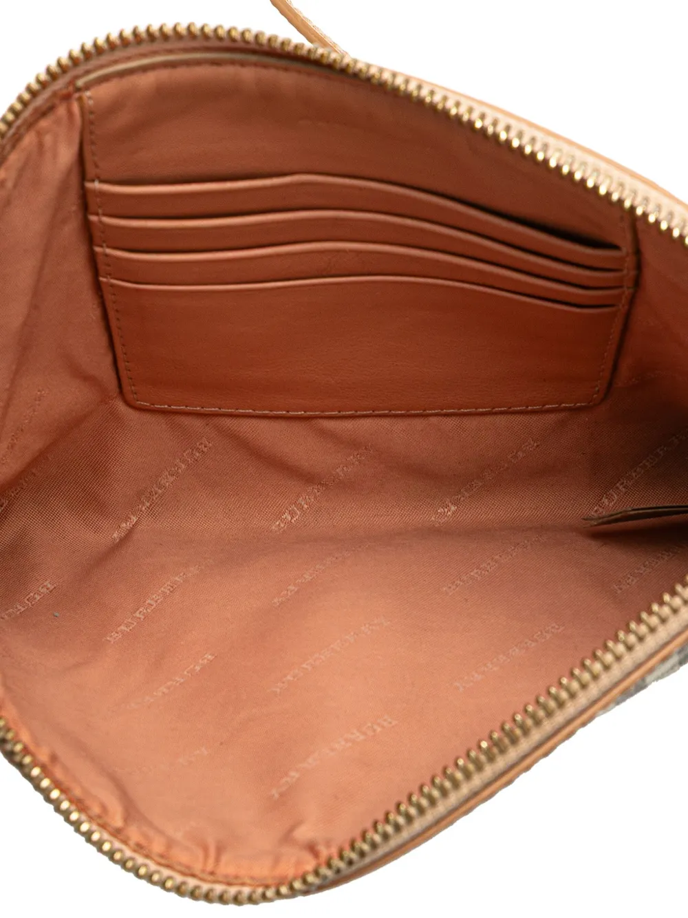 Pre-owned Burberry 2000-2017 Haymarket Check Coated Canvas Peyton Crossbody Bag In Brown