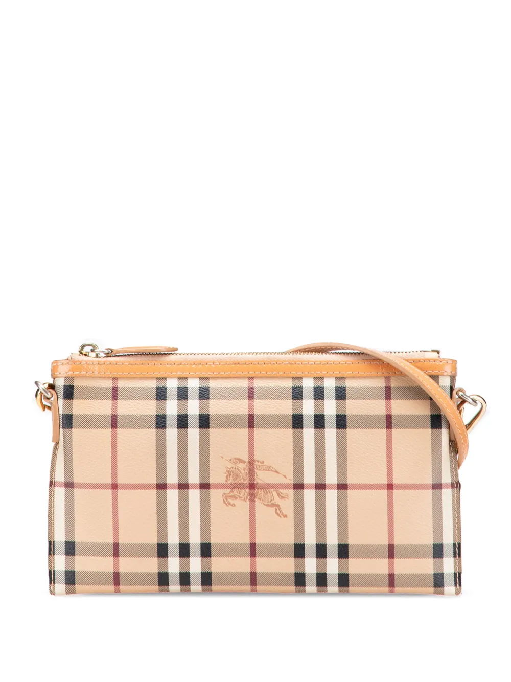 Burberry Pre-Owned 2000-2017 Haymarket Check Coated Canvas Peyton crossbody bag | Brown | Image 1