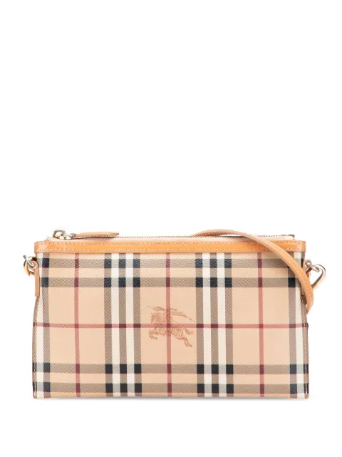 Burberry Pre-Owned 2000-2017 Haymarket Check Coated Canvas Peyton crossbody bag