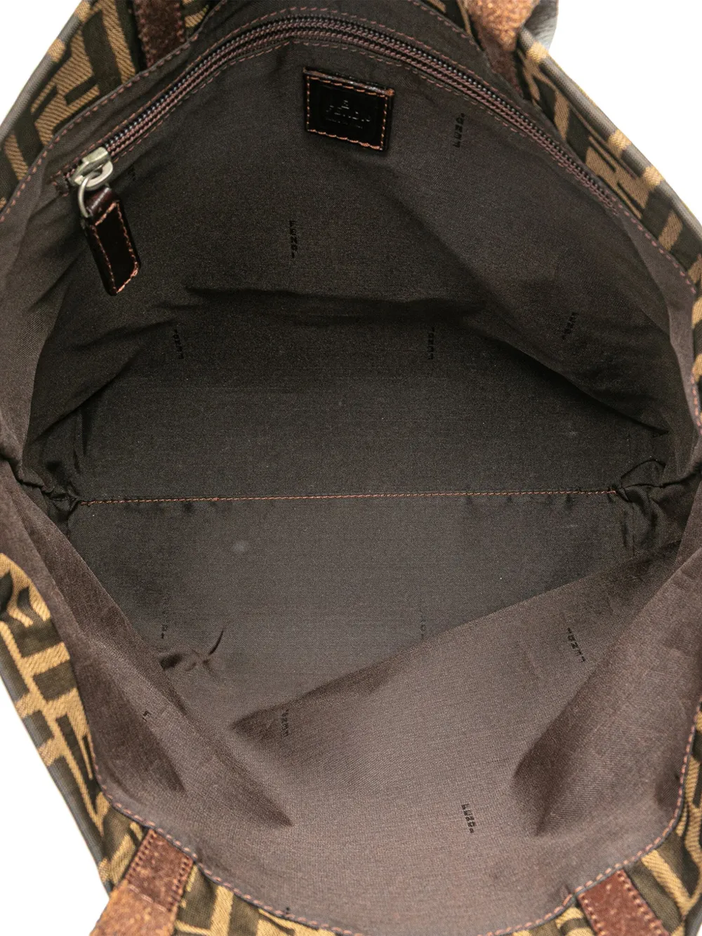 Pre-owned Fendi 20th Century Zucca Canvas Tote Bag In Brown
