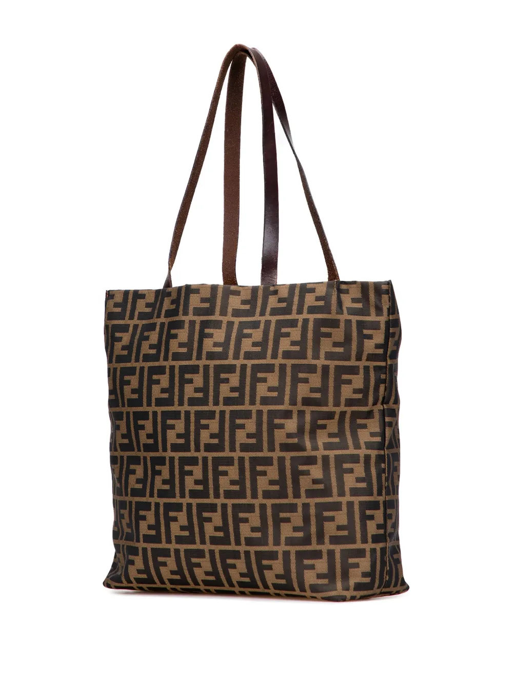 Pre-owned Fendi 20th Century Zucca Canvas Tote Bag In Brown