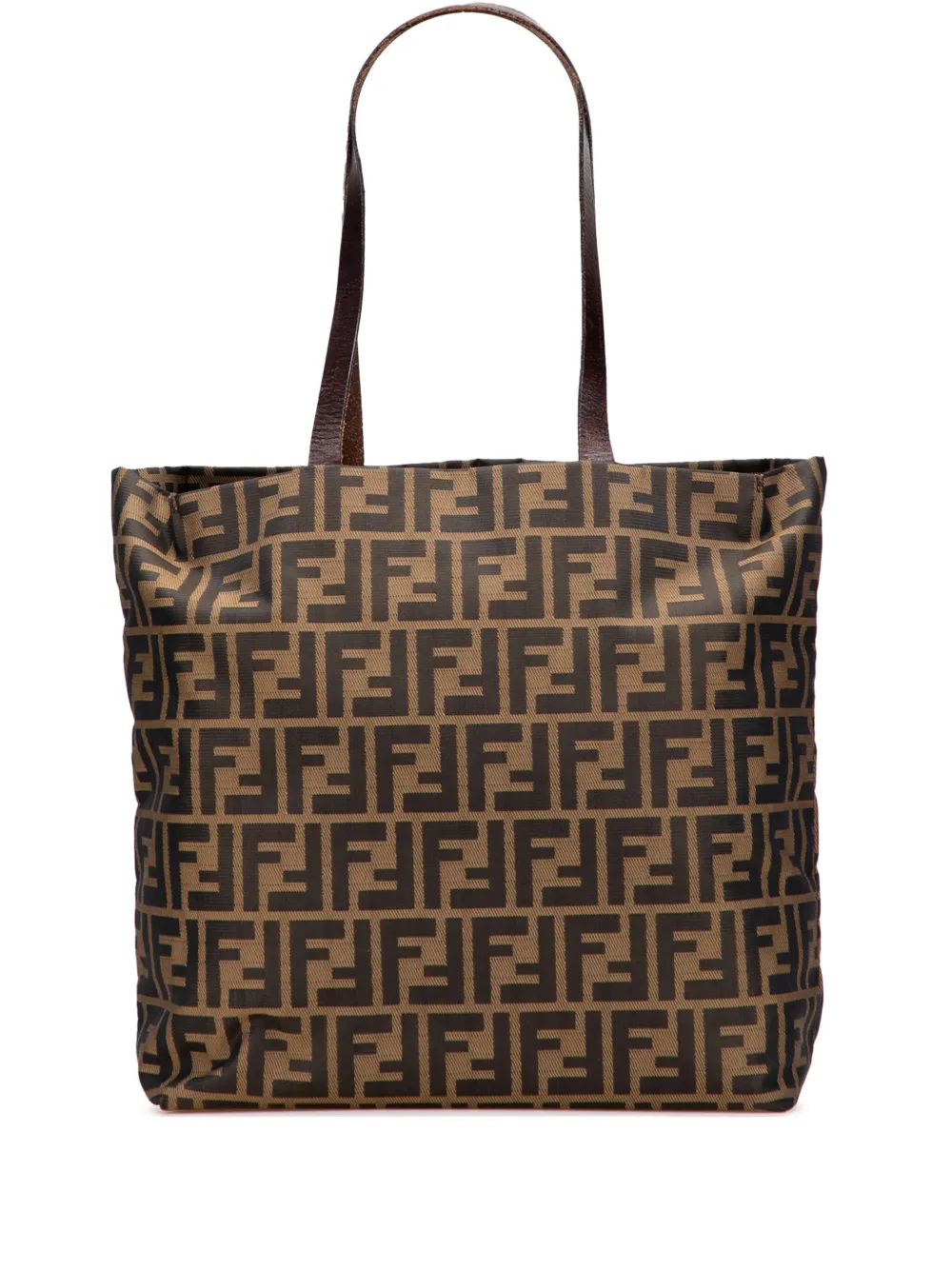Pre-owned Fendi 20th Century Zucca Canvas Tote Bag In Brown