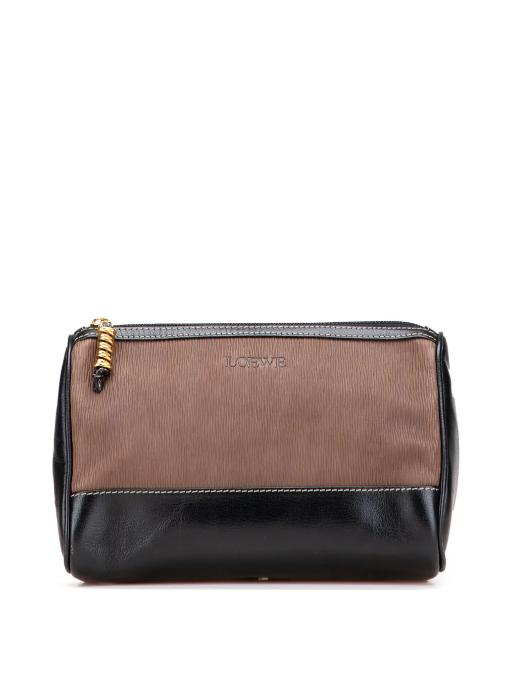 Loewe Pre-Owned 2000-2025 Leather Velazquez pouch - ブラック Loewe Pre-Owned 2000-2025 Leather Velazquez pouch - ブラック