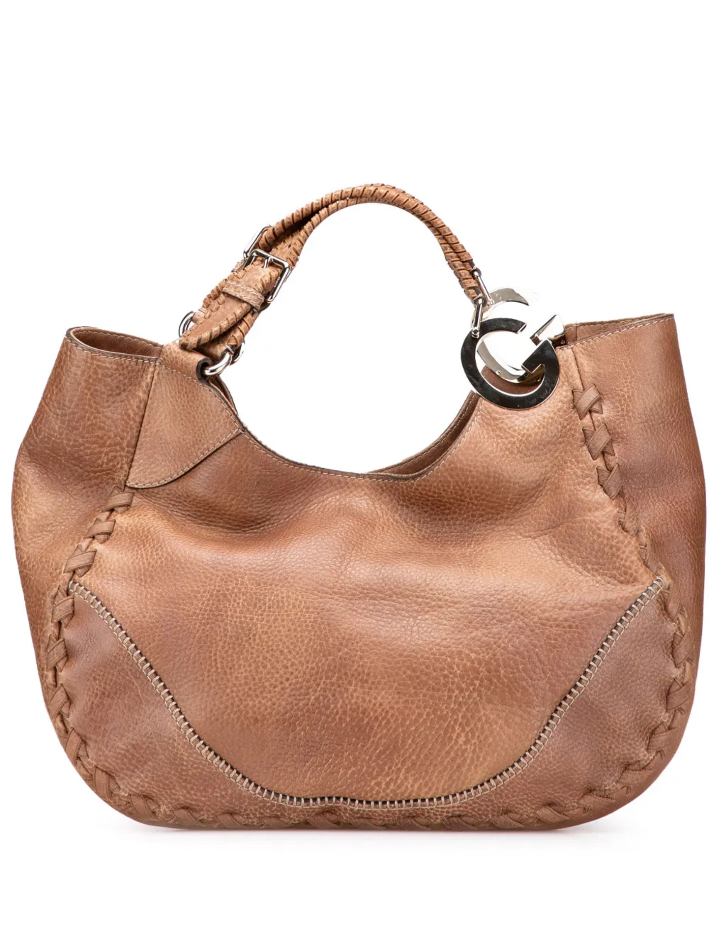 Gucci Pre-Owned 2000-2015 Medium Grained Calfskin Charlotte hobo bag | Brown | Image 1