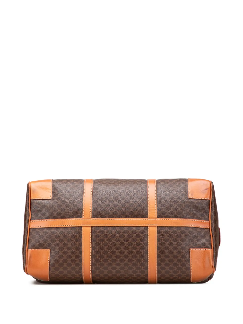 Pre-owned Celine 2014 Macadam Coated Canvas Travel Bag In Brown