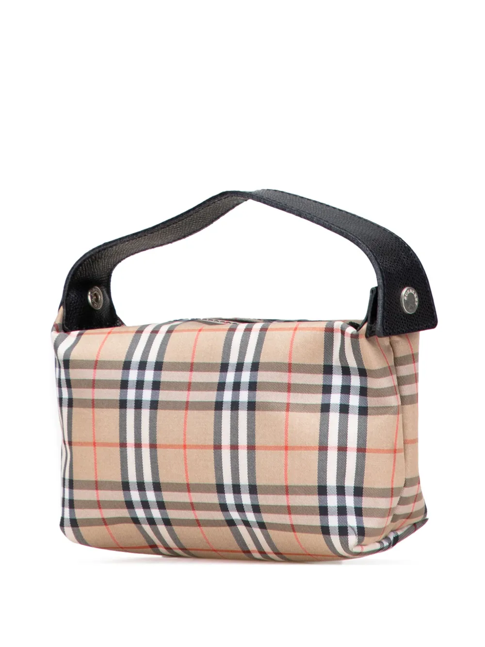 Pre-owned Burberry 2000-2017 House Check Canvas Handbag In Brown