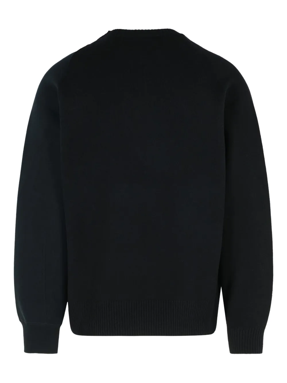 Sacai wool cotton panel sweatshirt - Zwart