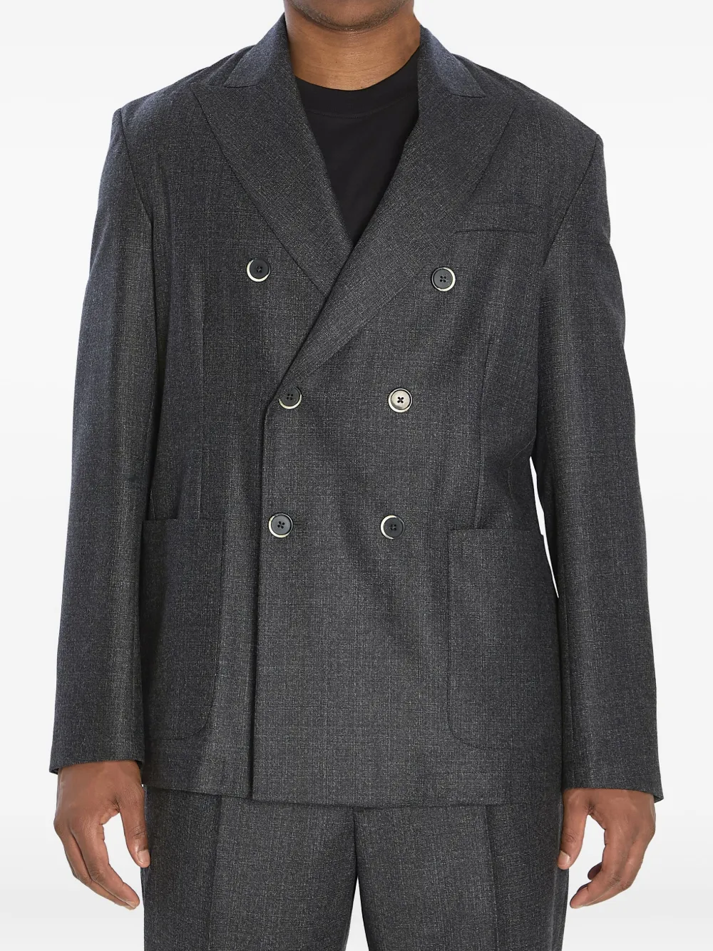 Barena Doria Bita blazer met puntige revers Zwart