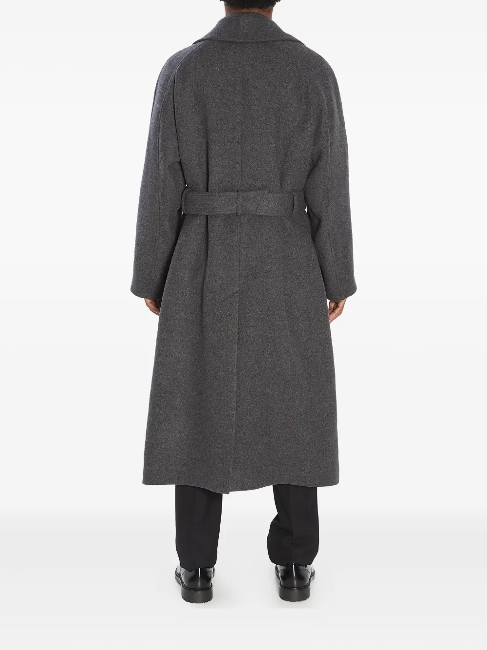 Saint Laurent Kasjmier jas met dubbele rij knopen Grijs